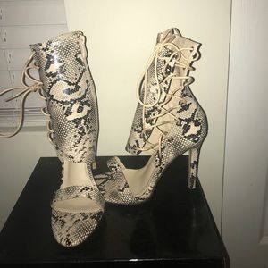 Snakeskin Stiletto Sandals